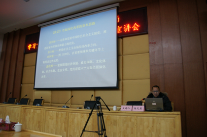 （图二）杨天英讲师在作辅导报告