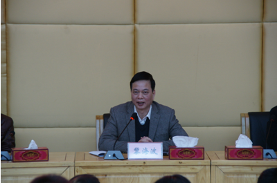 （图一）黎海波校长在做动员讲话