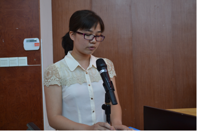 （图一）刘晓霞老师在分享学习心得