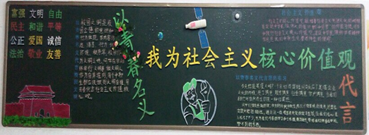 （图一）13级模具1班的黑板报